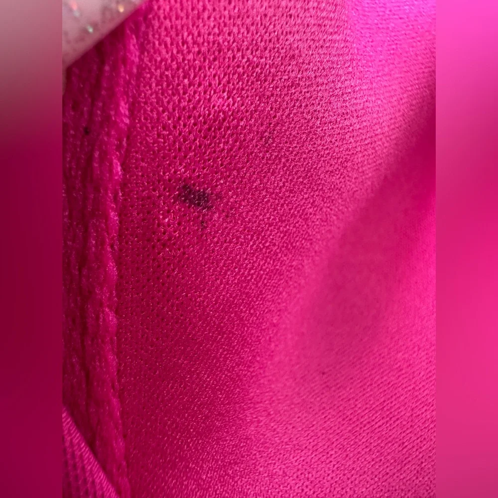 1st & Curve Hot Pink Underwire Bra Leopard Lace Trim Plus Size‎ Molded Cups 38G